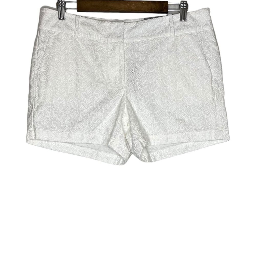 Ann Taylor Factory NWT Women's White Lace 4 1/2" Shorts Size‎ 8